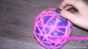 ШАР ИЗ НИТОК И КЛЕЯ/DIY❤