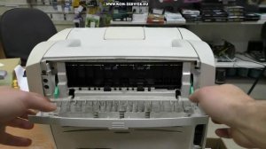 Как вытащить лист бумаги из принтера HP 1300 при замятие.