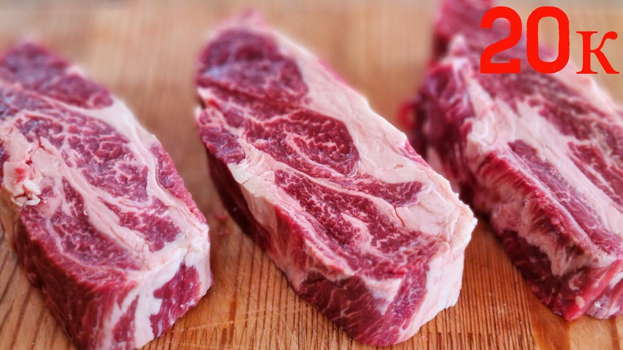 Стейки из мраморной говядины на 20000 подписчиков. Marbled beef steaks