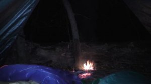⛺ Ночевка вдвоем под тентом | Зимний бушкрафт-поход в лес