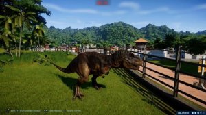 Stegosaurus & T-Rex Breakout & Fight! Jurassic World Evolution (1080p 60FPS)
