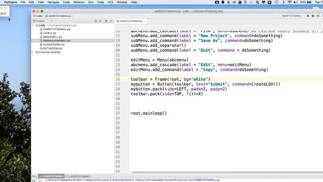 Python Programming: Create a Menu with List Box смотреть онлайн