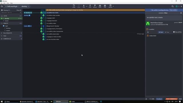 ? Curso Git con GitKraken #8 | Cómo resolver conflictos смотреть онлайн