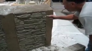 Создание фактуры камня на штукатурке, идея для людей с руками