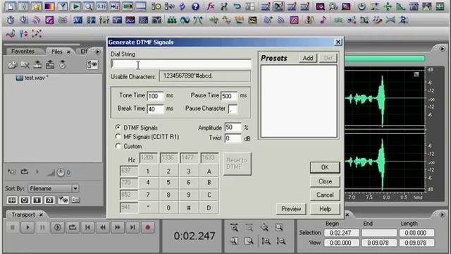 20. Generate Silens и DTMF сигналов в Adobe Audition | Auditionrich.com