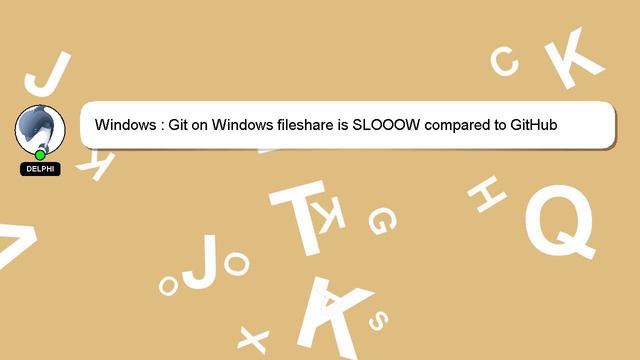 Windows : Git on Windows fileshare is SLOOOW compared to GitHub смотреть онлайн