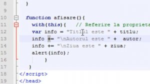 Cum manipulam obiecte in JavaScript cu with