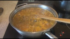 Галушки с мясом. Украинская кухня