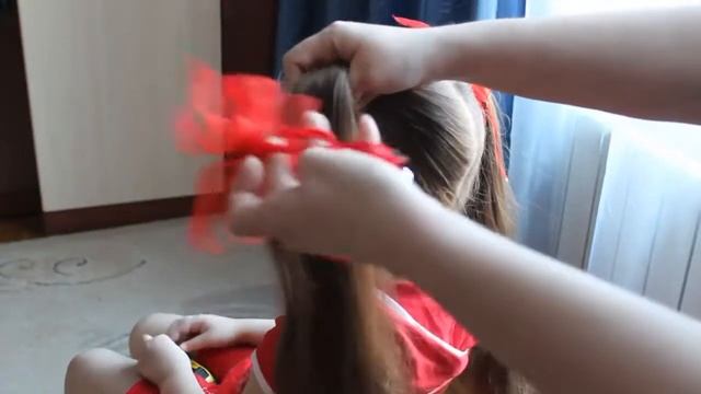 Детская прическа. "Две косы в одну" смотреть онлайн