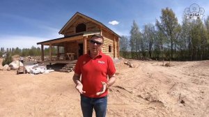 Отзыв о строительстве бревенчатой бани 6х9 метров. Компания Изба