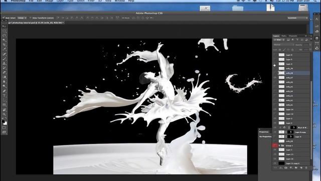Milk splash on girl photoshop tutorial смотреть онлайн