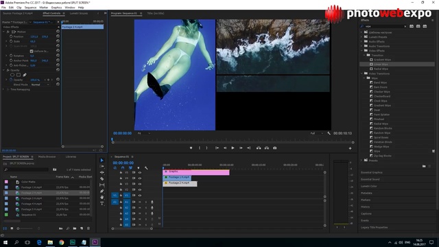 Как сделать Split Screen в Adobe Premiere Pro Урок по видеомонтажу