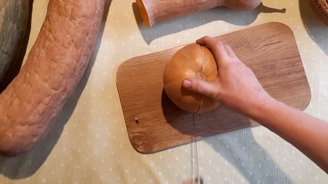 Мускатная тыква в разрезе. смотреть онлайн