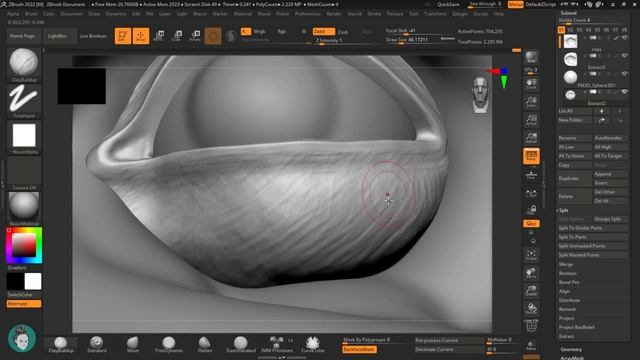 Скульптинг Глаз в Zbrush.
