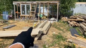 Каркасный домик-бытовка своими руками. Часть 3. Кровля и наружная отделка имитацией бруса.