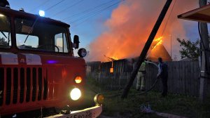 Ночной пожар в Алтайском крае 2021