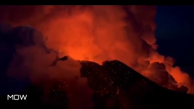 Извержение самого высокого действующего вулкана Евразии — Ключевской сопки на Камчатке. смотреть онлайн