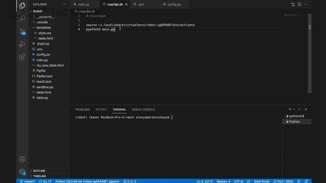 Запускаем скрипт с помощью bash и crontab | Робот для анализа госконтрактов