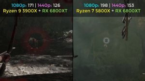 Ryzen 3900X vs 5800X with 6800XT in 1080p & 1440p