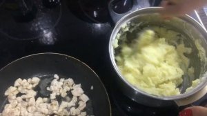 Косичка с курицей и картофелем