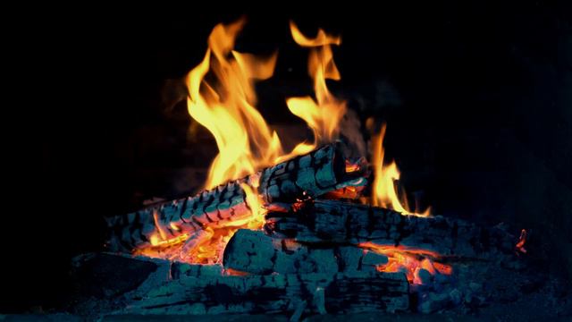 FIREPLACE 4K 24 HOURS - Cozy Fire Ambience Fireplace Video With Burning Logs  Fire Sounds