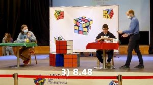 8.51с - Кубик Рубика, среднее время сборки. Соревнования Cubing Ekat Open 2021