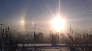 Солнечное Гало. 3 (три) солнца.