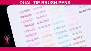 Dual tip brush pens двухсторонние маркеры линеры на водной основе
