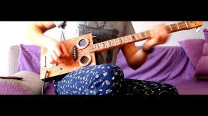 Сигар бокс гитара сделанная своими руками. 3 струны.