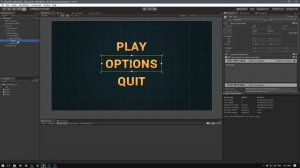 START MENU in Unity