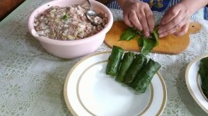Как готовить долма из свежих листьев винограда