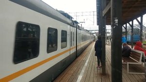 Опытный ЭП2Д-0002 ЦППК Перекраска Наше Подмосковье На станции Внуково