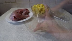 Кролик с овощами запеченный в рукаве. Просто и вкусно.