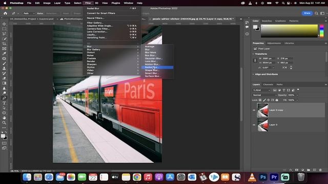 How To Create A Speed (Blur) Effect - Photoshop CC смотреть онлайн