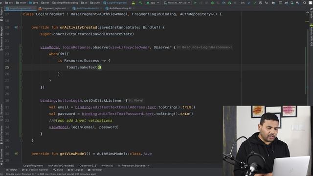 #7 Android Login/Signup with MVVM - User Login смотреть онлайн