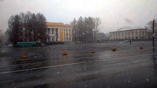 Природные катаклизмы. Снег в Сегеже 20 мая