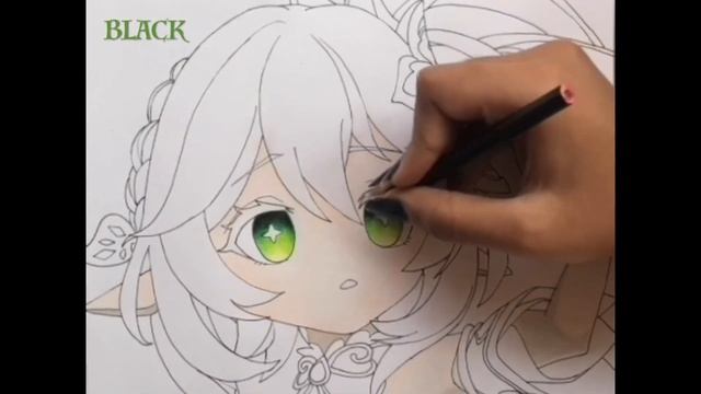 How to draw Nahida from "Genshin Impact" (step by step) смотреть онлайн