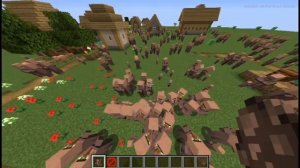 я заспавнил 100000 жителей в майнкрафте