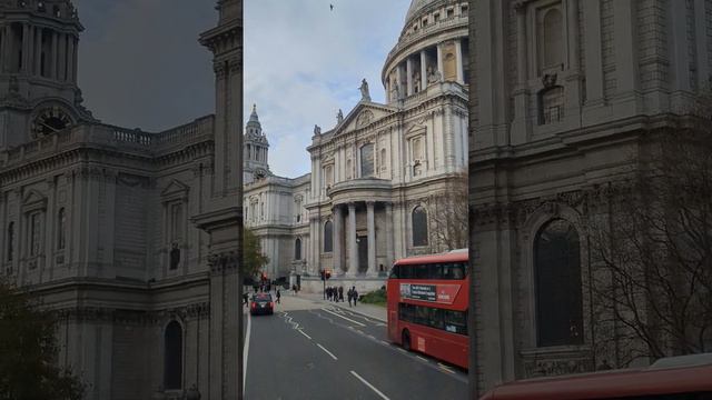 Bus Ride on Top View of St Paul's Cathedral #short #london