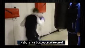 Бокс Тренировка, Отработка Одиночных Ударов на Боксерском Мешке