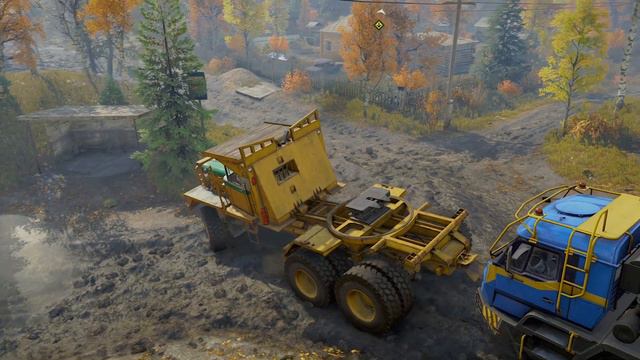 SnowRunner -Recover the sunken truck azov42-20 in the -new Factory Grounds map