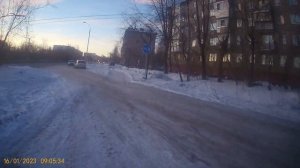 Видео за 16.01.2023 года Еду в сторону пятого микрайона вид камеры передней