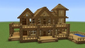Майнкрафт - Как построить большой деревянный особняк. Minecraft