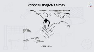 Лыжные повороты и подъемы. Техника подъема «лесенка»