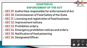 Food Safety And Standards Act,2006 : FSSA 2006:FSSAI: Full Section in one Video.