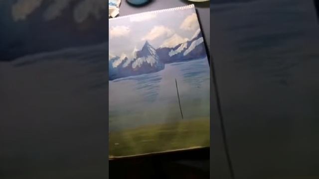 Как нарисовать пейзаж. Горный пейзаж. Гуашь. Учимся рисовать. Горы. Пейзаж гуашью. смотреть онлайн