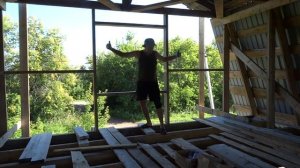 Как быстро сделать каркас фронтона на мансарде. каркас под окно на мансарде.