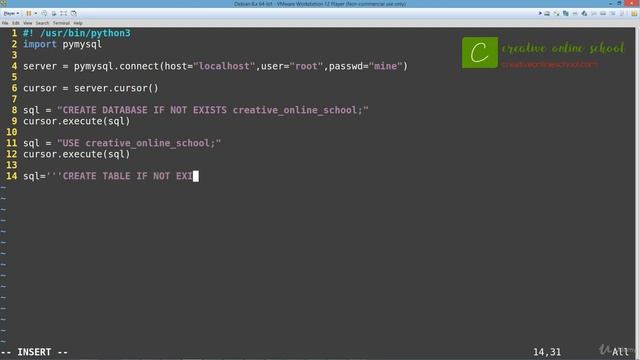 Advance Web Development || 3. Creating MySQL Database through Python