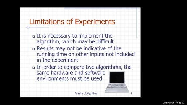Data Structures and Algorithms in Python Class1 1/9/2021