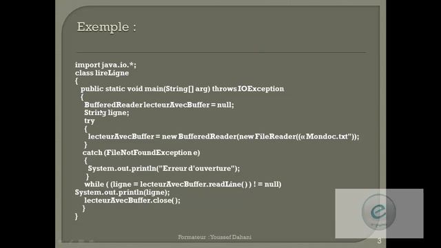 Java: Lecture depuis un fichier : La Classe BufferedReader смотреть онлайн